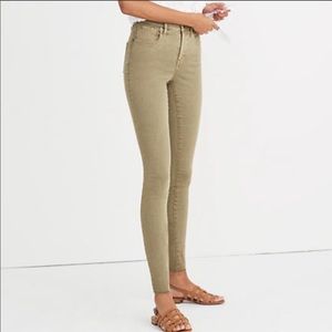 Madewell High Rise Skinny size 31 olive